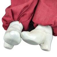 Vintage Porcelain Chinese Opera Doll with Peacock Hat