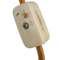 Vintage Scalloped Glass Boudoir Lamp