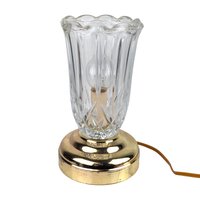 Vintage Scalloped Glass Boudoir Lamp