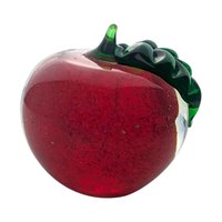 Vintage Glass Apple Paperweight