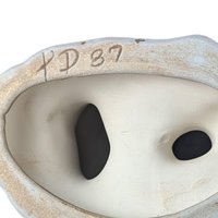 Vintage 1987 Signed Ceramic Santa Figures