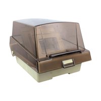 1980s 5.25 Floppy Disk Storage Box with Smoked Lid