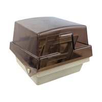 1980s 5.25 Floppy Disk Storage Box with Smoked Lid