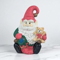 Vintage Ceramic Santa Elf Music Box