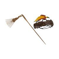 Vintage Carved Wood Hair Pin