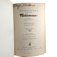 1951 Fledermaus Opera Vocal Score: Johann Strauss Book