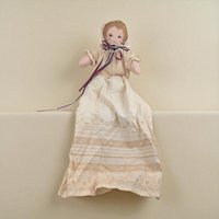 Vintage Long Dress Victorian Cloth Doll