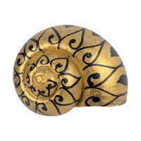 Vintage Hand Painted Decorative Shell Pair