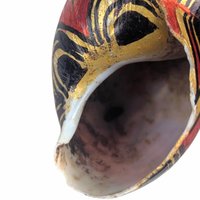 Vintage Hand Painted Decorative Shell Pair