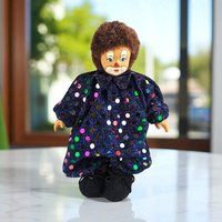 Vintage Polka Dot Clown Doll