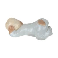 Vintage Pair of Chalkware Sleeping Babies