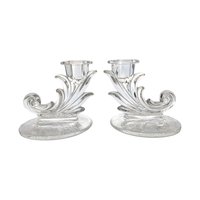 Vintage Fostoria Navarre Baroque Candlestick Holders