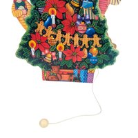 Vintage Wooden Christmas Tree Musical Decor
