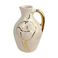 Vintage Cream & Gold Ceramic Bud Vase Trio