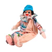 Vintage Plaid Shelf Sitter Clown