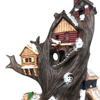 Vintage Handpainted Halloween Treehouse Light