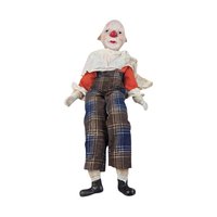 Vintage Price Products Sitting Plaid Clown Doll