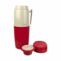 Vintage Red Thermos With Handle