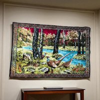Vintage Pheasant Scene Tapestry