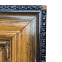 Antique Large Ornate Wood Picture Frame with Portrait