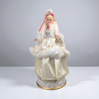 1989 Enesco Happy Holidays Barbie Musical Figurine