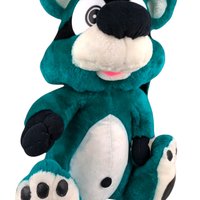 Vintage Nanco Bandit Green Raccoon Plush