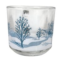 Set of 4 Anchor Hocking Winter Scene Mugs