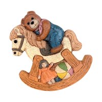 Vintage Frankie's Designs Rocking Horse Wall Hanging