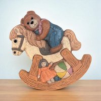 Vintage Frankie's Designs Rocking Horse Wall Hanging