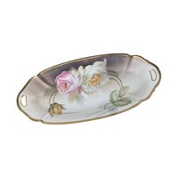 Suhl Germany Floral Celery & Dresser Tray