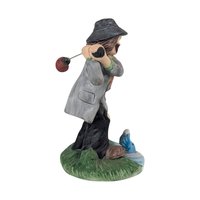 Vintage Flambro Emmett Kelly Jr Hobo Clown Golfer Figurine