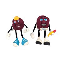 Pair of 1988 California Raisins Applause Bendable Plush Toys