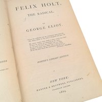 1869 Felix Holt The Radical George Eliot