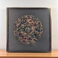 1997 Barbara DeVault Mixed Media Art: 'Decadisk' Framed Original