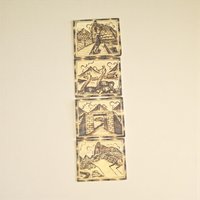 Vintage Peru Wood Burned Wall Art