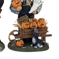 Vintage 13" Halloween Figures, Fabric Witch and Scarecrow