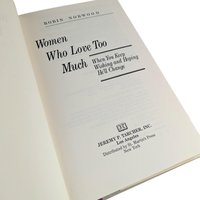 1985 Women Who Love Too Much Hardcover, Robin Norwood