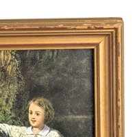 Vintage Currier and Ives Blind Man’s Bluff Framed Print