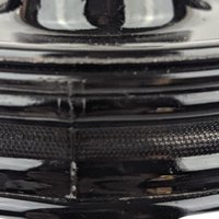 VTG  L.E. Smith Mt. Pleasant Black Amethyst Glass Covered Bean Pot