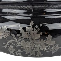 VTG  L.E. Smith Mt. Pleasant Black Amethyst Glass Covered Bean Pot