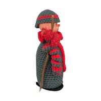 Vintage Hand Crocheted Hobo Clown