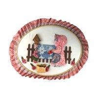 Vintage Sunbonnet Sue Quilted Garden Scene Wall Hanging