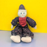 Vintage Handmade 20 Inch Cloth Clown Doll