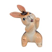 Vintage Ceramic Big Eye Bunny Figurines