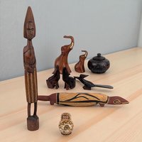 Vintage Hand Carved Wooden Decor Choice