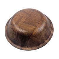 Vintage 4 Piece Woven Wood Salad Bowl Set