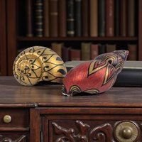 Vintage Hand Painted Decorative Shell Pair