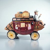 Wells Fargo Stagecoach Ceramic Cookie Jar (2002)