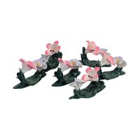 Set of 6 Vintage Floral Napkin Rings (Philippines)