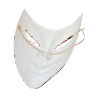 Handmade Vintage Paper Mâché Red and Black Mask